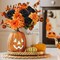 Artificial Flowers Combo Box, Fake Silk Foam Flower Mix with Wire Stem, DIY Wedding Bridal Bouquet Shower Party Home Décor (30-40 Pieces) (Halloween Theme)